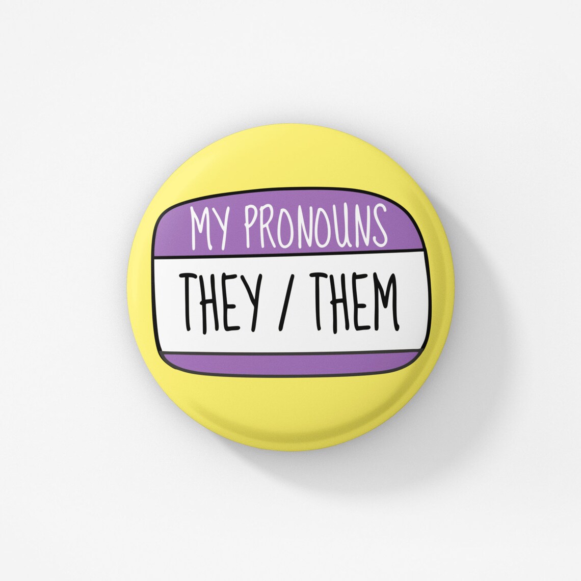 They Them Badge Pin / My pronouns are they them pronoun Etsy