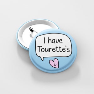 Tengo el Pin de la Insignia de Tourette / Conciencia de Tourette - Tics - Tics Motores - Tourettes
