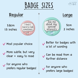 I Stutter Please Be Patient - Pin Badge | Stutter, Hidden Disabilities image 4