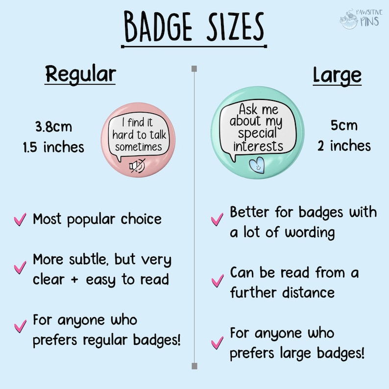 I Stutter Please Be Patient - Pin Badge | Stutter, Hidden Disabilities image 4