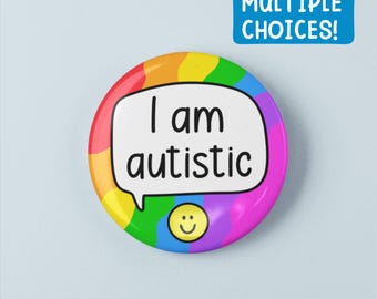 Colourful Badges | MULTIPLE CHOICES | Neurodivergent, Disability, Autism, ADHD, Mental Health Awareness