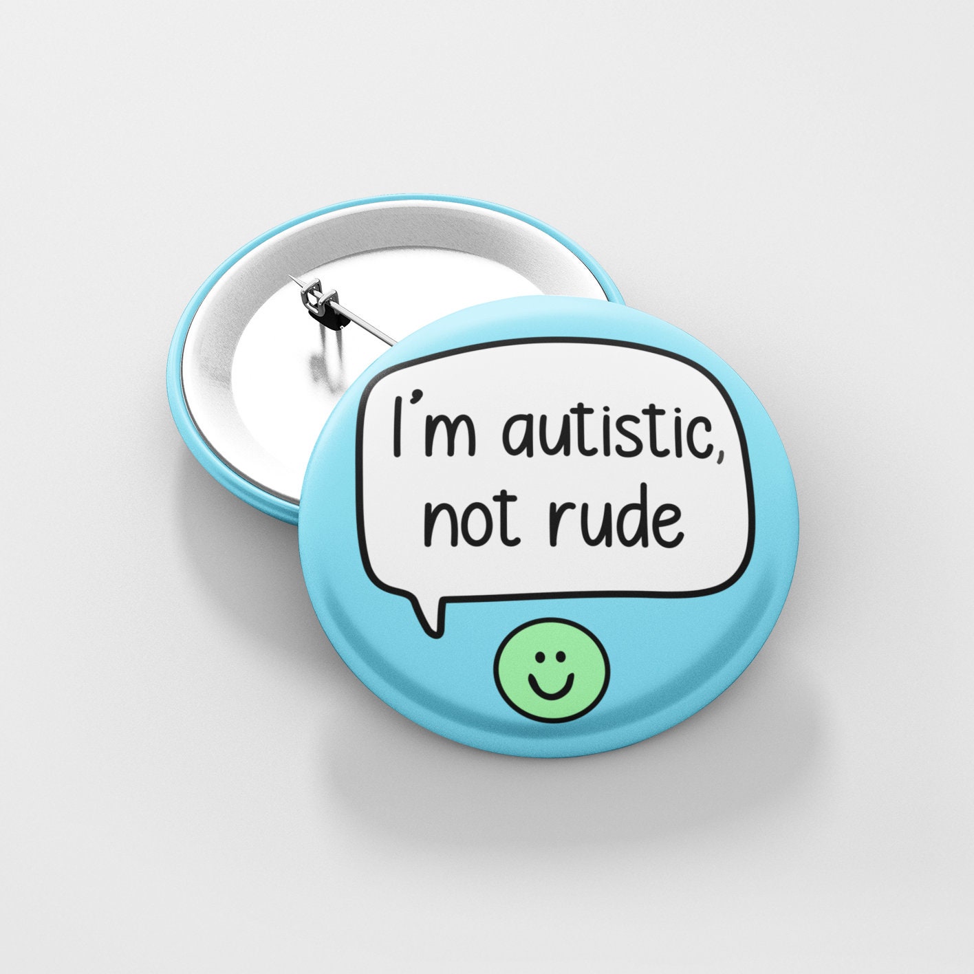 I Am Autistic Not Rude I'm Autistic Not Rude Badge Pin Neurodivergent Button - Etsy UK
