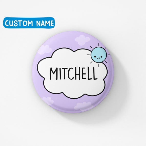 Custom Name Wording Badge Pin Personalised Gift Custom - Etsy