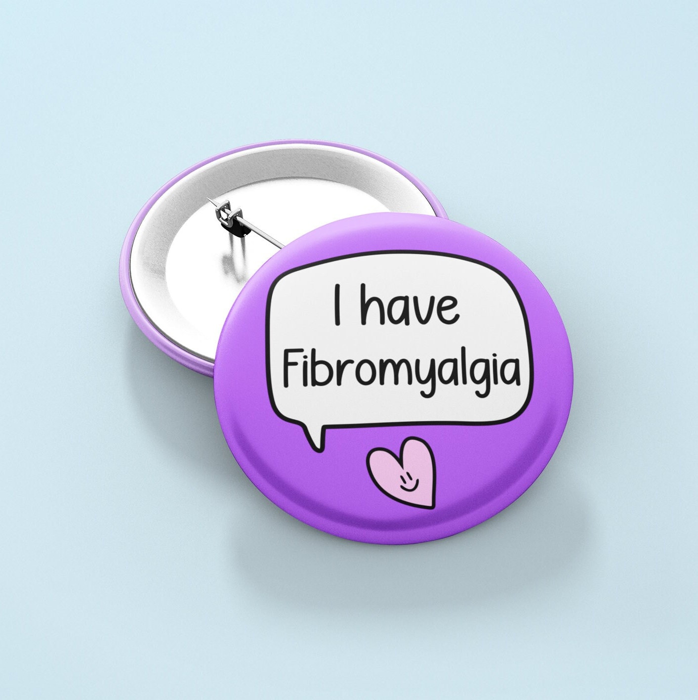Fibromyalgia Awareness Ribbon Pin - Sterling Silver Plated Lapel Pin With Tac Backing, 1" X 3/4" - View #7
