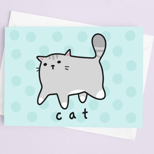 Cartolina gatto / Cartoline gatto - Carta carina - Regalo Kawaii - Cartoline Gatti