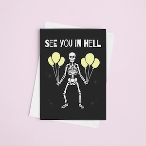 carte postale à plus | Carte d'Halloween - squelette, cartes d'horreur