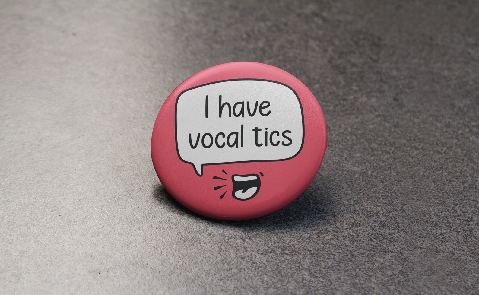I Have Vocal Tics Badge Pin Tourette's Syndrome Tic Etsy
