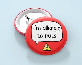 I'm Allergic to - Badge | Multiple options | Allergy Pins, Allergic to pets