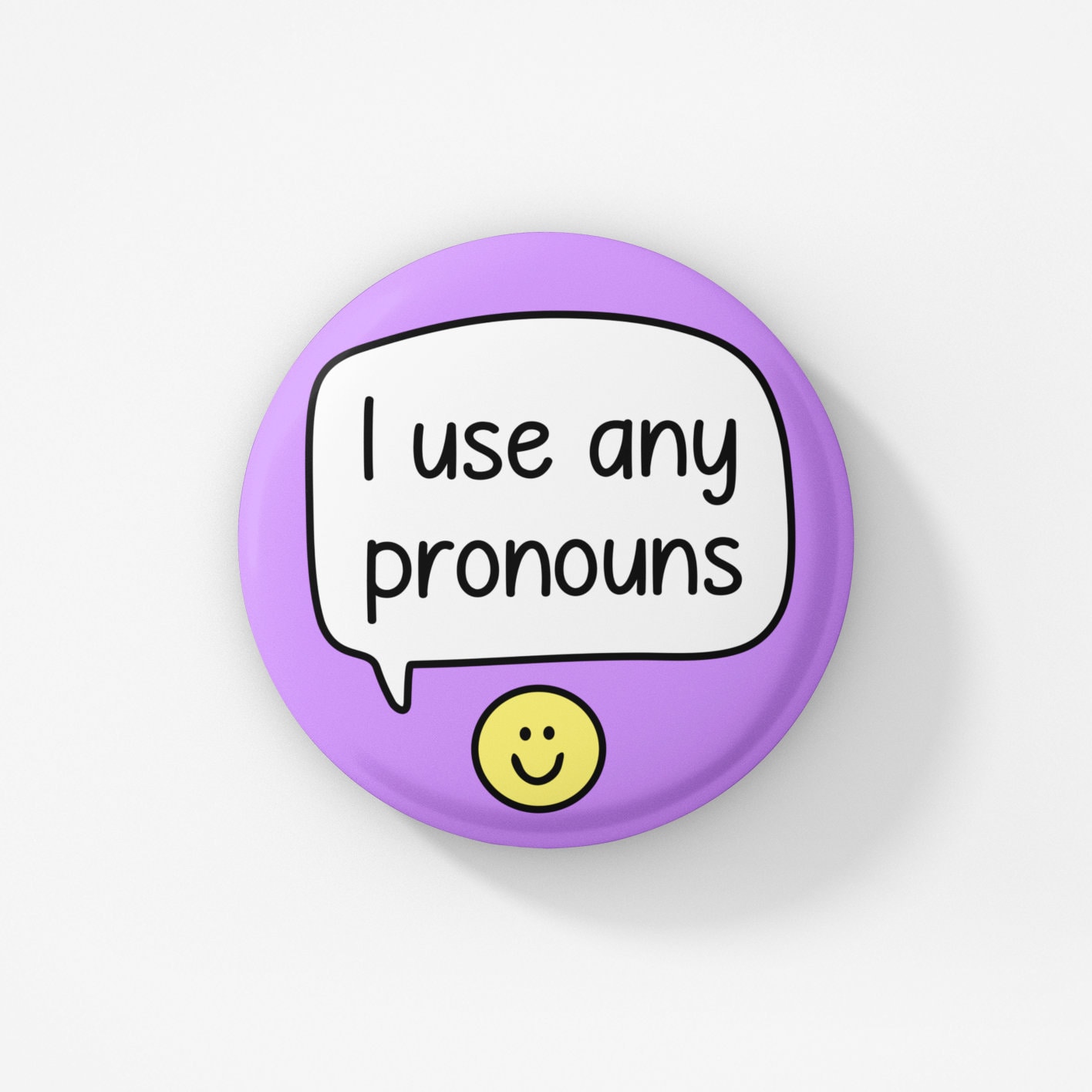 I Use Any Pronouns Badge Pin Pronoun Pins Trans Badge Etsy