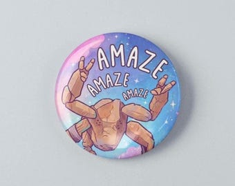 Inspired Project Hail Mary Badge Pin | Alien Rocky, Sci-Fi Gift, Amaze