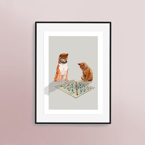 Cluedo Dogs! Print (Clawdo?) Shiba Inu, Pomeranian - Hand Drawn Dog Artwork - Home Decor | Animal Wall Art | Pet Print