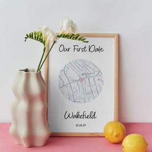 Personalisierte wo wir uns trafen Landkarte - digitaler Download