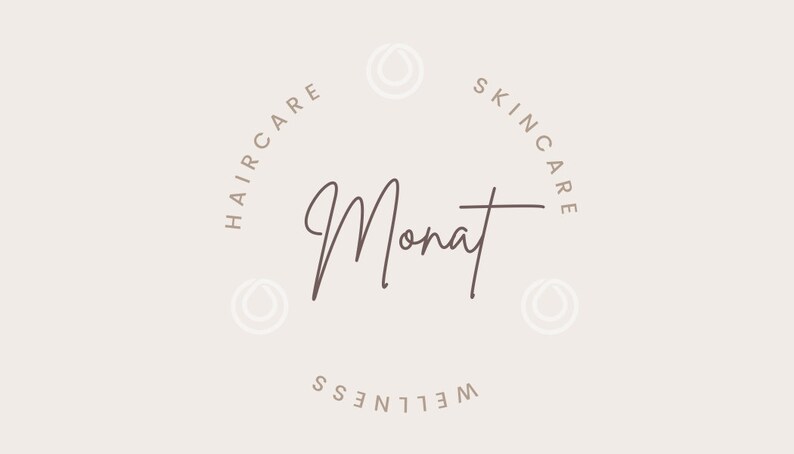 MONAT Business Cards Printed Style: Tan Circle for Market Partners image 4