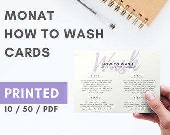 MONAT How To Wash Hair Cards