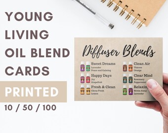 YOUNG LIVING Oil Blend Diffuser Cards for Independent Distributors for New Customers Printed PDF Customized
