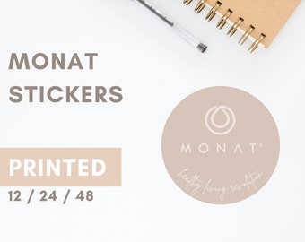 MONAT Stickers Printed (Style: Tan Healthy Living Revolution) for Market Partners