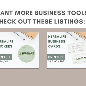 HERBALIFE Business Cards Printed Style: Dark Green for Independent Distributors image 6