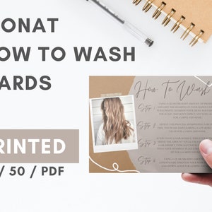 MONAT How To Wash Hair Cards