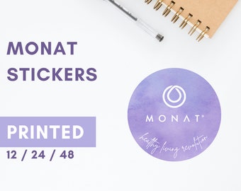 MONAT Stickers Printed (Style: Purple Healthy Living Revolution) for Market Partners