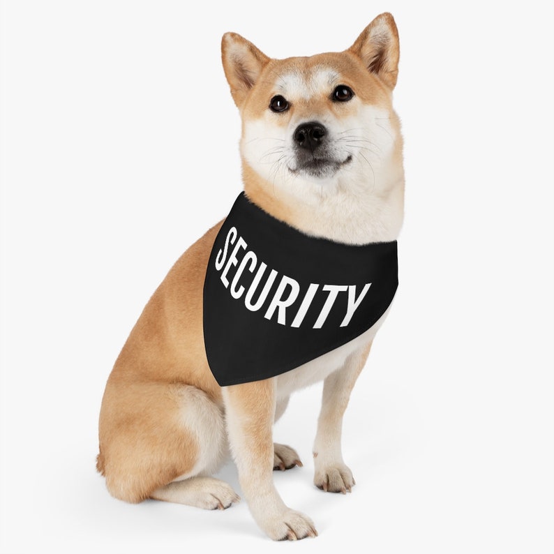 Dog Outfit Pet Gift Black and White Funny Pet Dog Clothes Pet Outfit Funny Dog Outfit SECURITY Pet Bandana Collar
