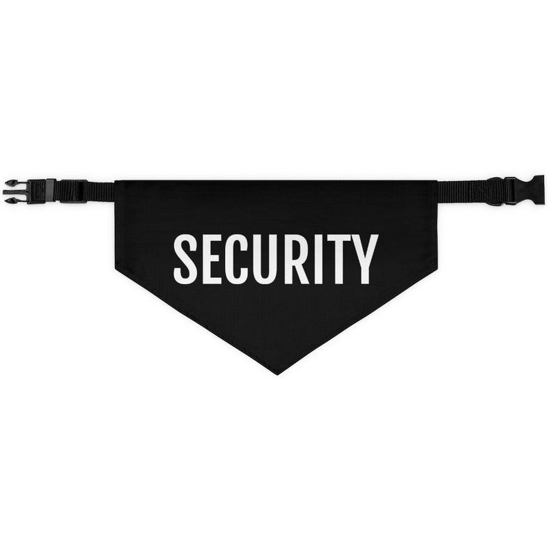 Dog Outfit Pet Gift Black and White Funny Pet Dog Clothes Pet Outfit Funny Dog Outfit SECURITY Pet Bandana Collar