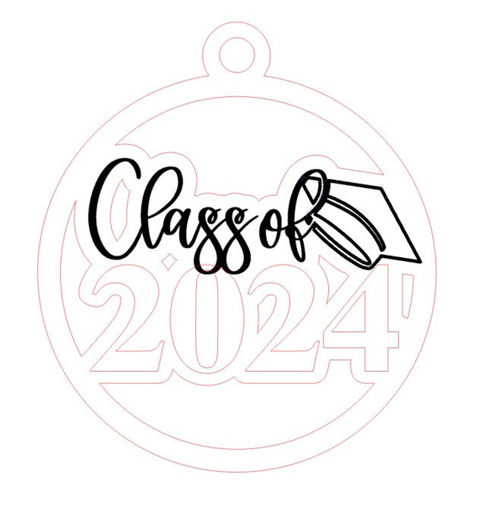 Class of 2024 Ornament digital File Only Etsy