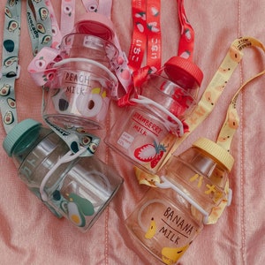 Cute Yakult Tumbler, 480 Ml, Printed Shape Water Bottle, Plastic Tumbler,  Aesthetic Tumbler, Trendy Water Bottle, Transparent Tumbler 