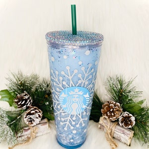 24oz Starbucks Snow Globe Tumbler