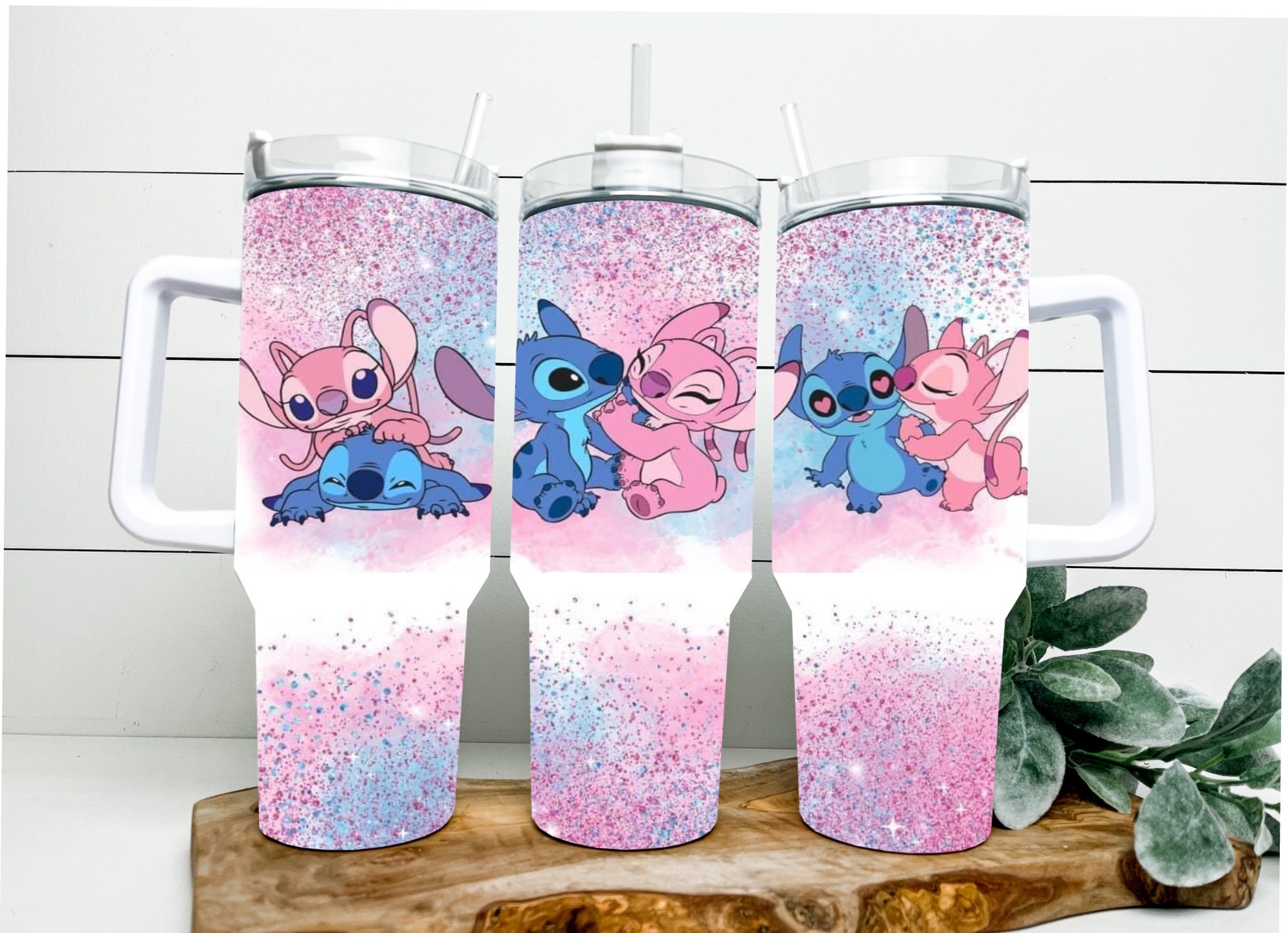 Lilo And Stitch Cup 40Oz Cute Stitch Disney Movie Aloha Hawaiian Stainless  Steel Stanley Tumbler Dupe Cup With Handle 40 Oz - Laughinks