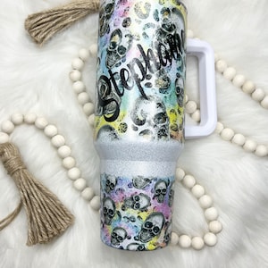 40oz  Dupe with handle, 40oz handle tumbler, Rainbow Rebellion 40oz Sublimation Tumbler - ‘Fk It, Fk Them, Fk Everything