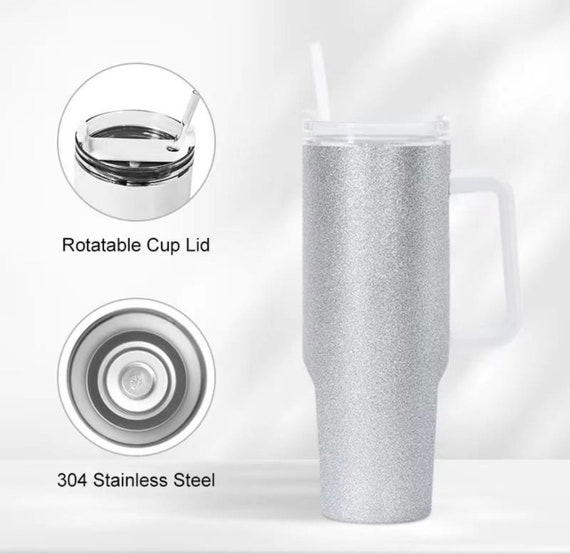 40oz Stanley Dupe or Simple Modern Dupe Handle Tumbler Stitch 