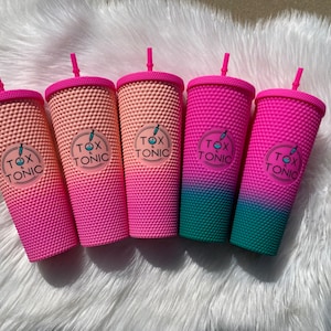 Matte studded tumbler, studded tumblers, summer tumblers, Unicorn Studded tumbler, custom studded tumbler