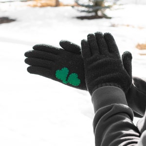 Black Winter Gloves For Men St Patricks Day Gift image 8