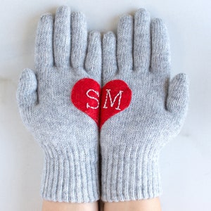 Mother&#39;s Day Gift - Personalized Grey Gloves for her and him