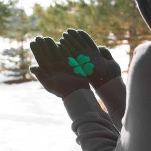 Black Winter Gloves For Men St Patricks Day Gift image 9