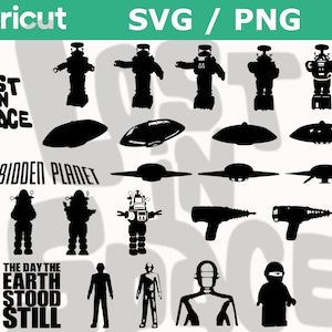 SVG / PNG - Classic Sci-Fi  Vol. 1- Cricut Cut files