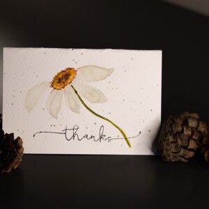 Watercolor Flower Thank You Cards singular - Etsy