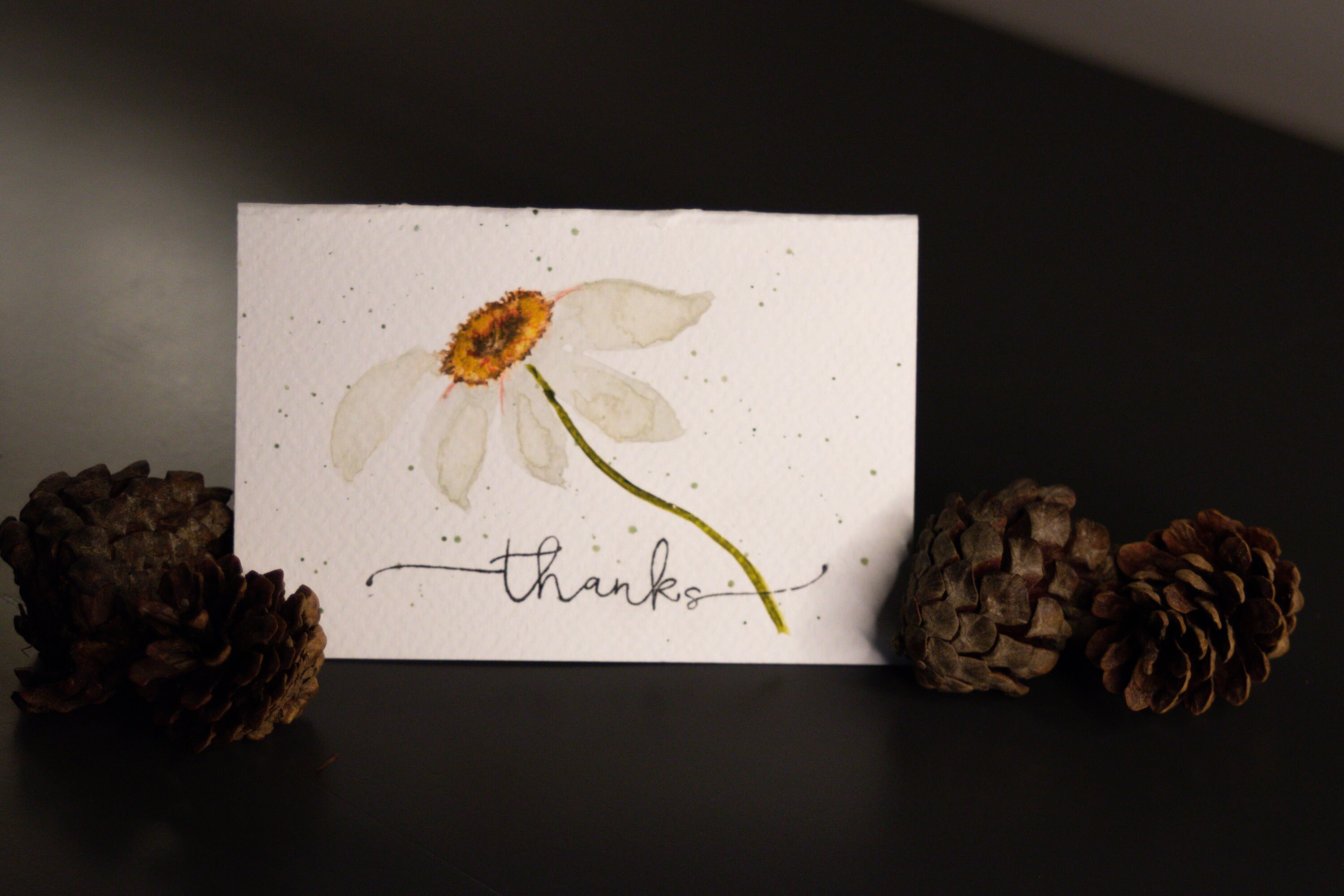 Watercolor Flower Thank You Cards singular - Etsy