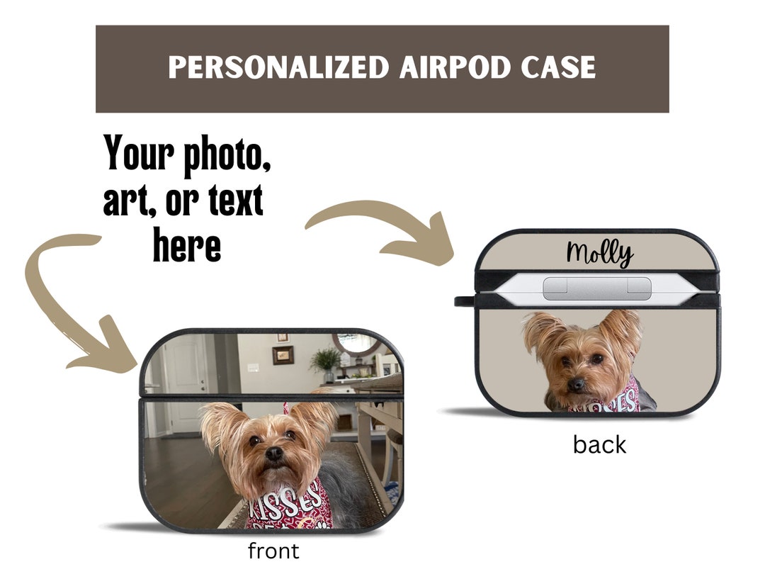 AirPod Case With Dog Photos Personalized AirPod Case Cute Etsy