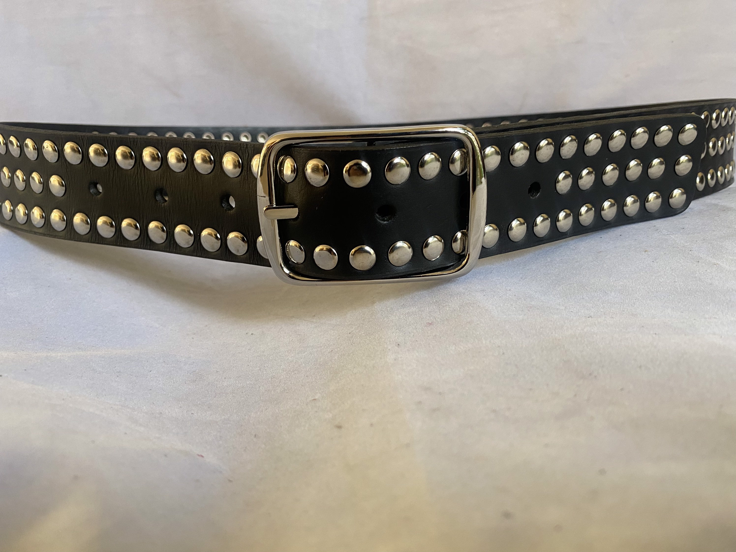 Gothic Handmade Studded Bonded Leather Belt