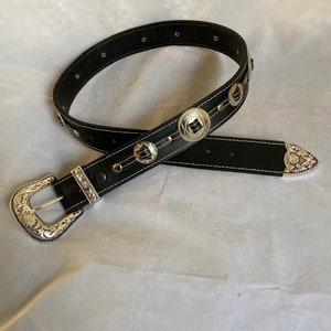 Black Leather Weston Belt