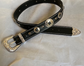 Black Leather Weston Belt