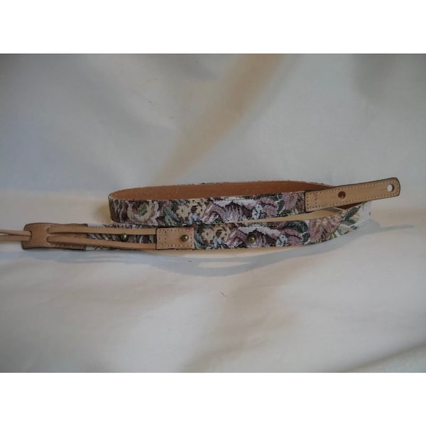 Leather Tapestry Mandolin Strap