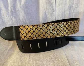 Leather guitar strap