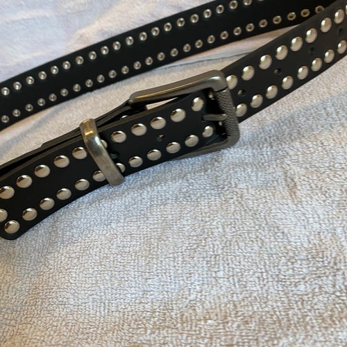 ROAD DESTROYER Leather and Metal Studded Punk Rocker Belt in | Etsy