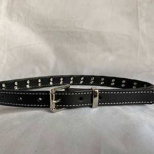 Kids black studded belt