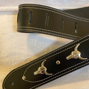 Leather guitar strap image 1