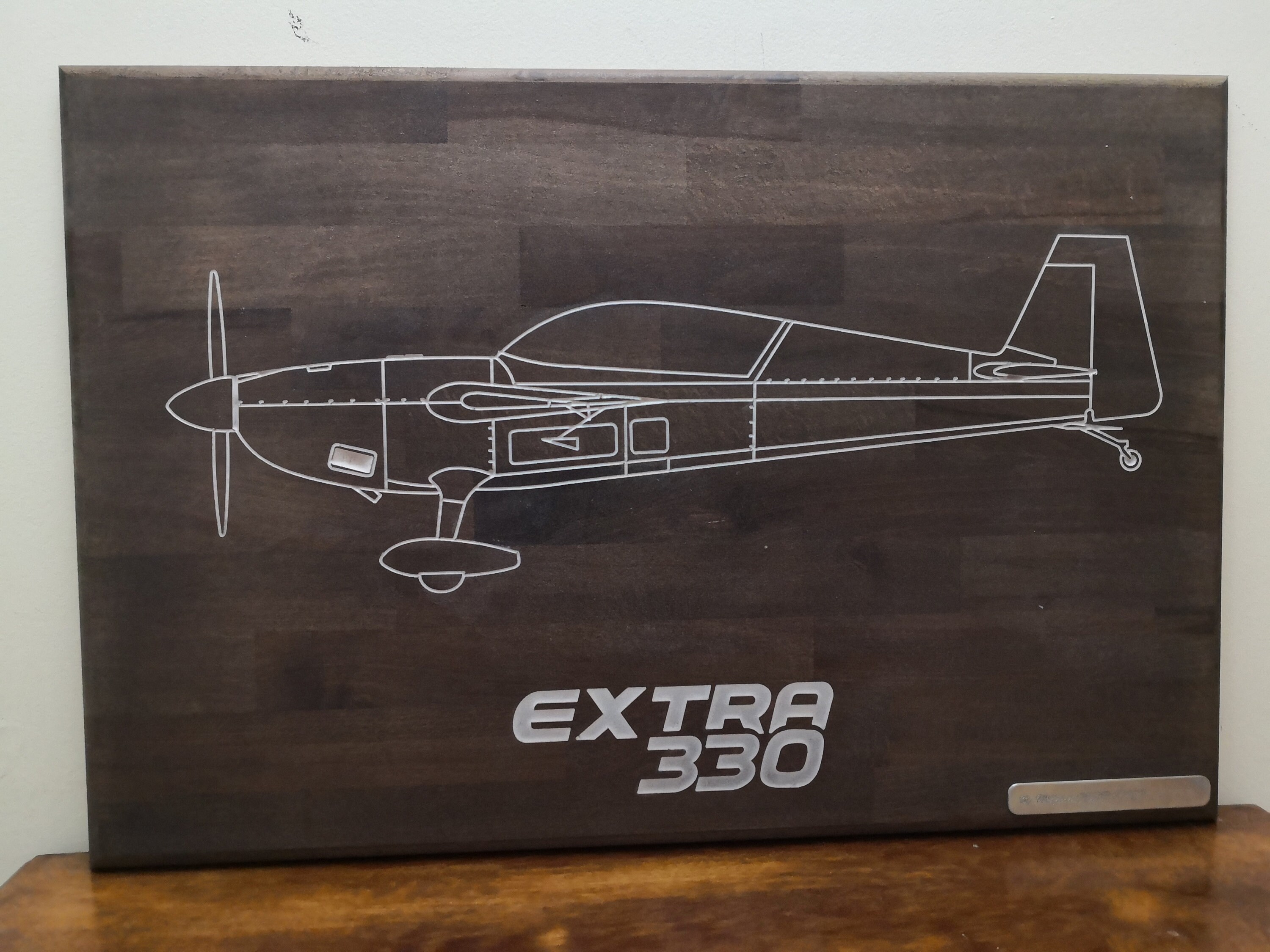 Gravure Sur Bois - Avion