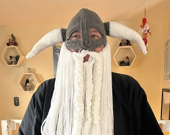 Cappello vichingo all'uncinetto