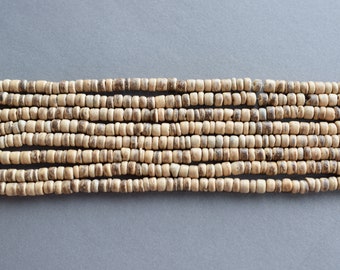 Coconut disc beads, natural coconut wood beads strand, coconut beads wholesale